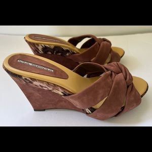 Via Spiga slip on slide wedge heels 8.5